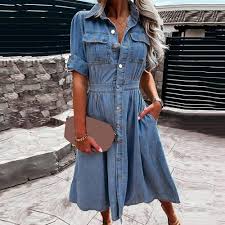 denim dress outfit